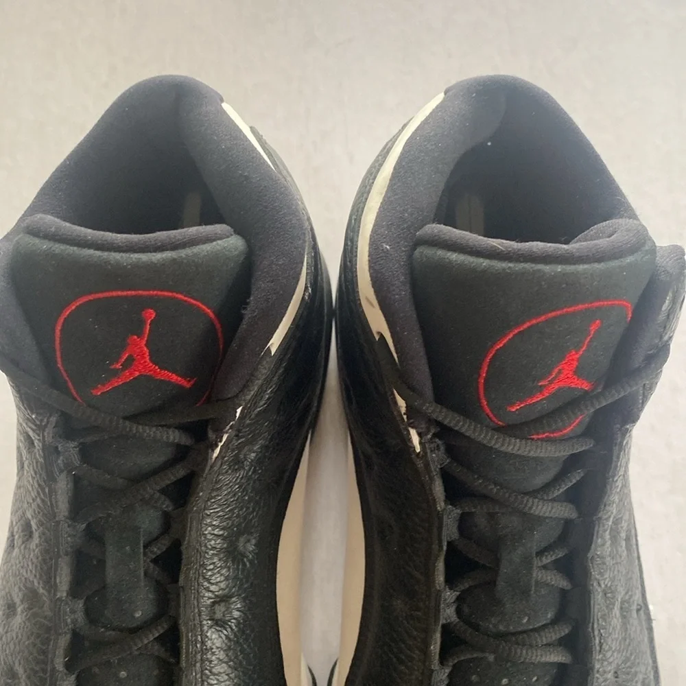 NIKE Air Jordan 13 Retro Men's Black Leather er Shoes Size 10.5